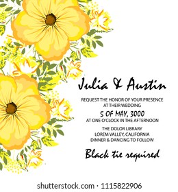 Flowers card invitation
