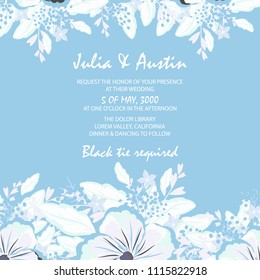 Flowers card invitation