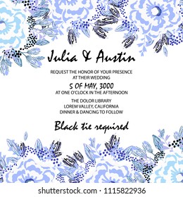 Flowers card invitation