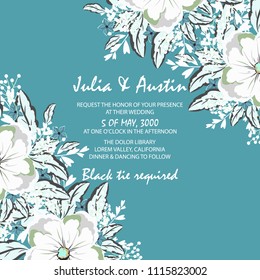 Flowers card invitation
