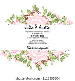 Flowers card invitation