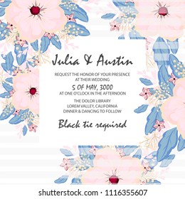 Flowers card invitation