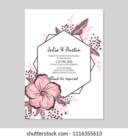 Flowers card invitation