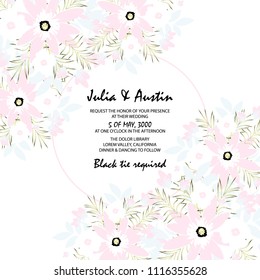 Flowers card invitation