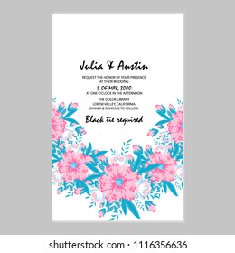 Flowers card invitation