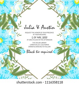 Flowers card invitation