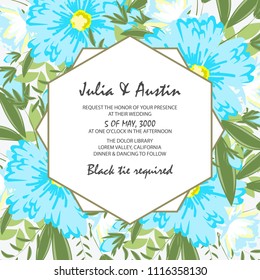 Flowers card invitation