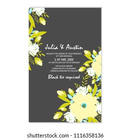 Flowers card invitation