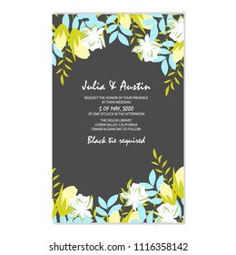 Flowers card invitation