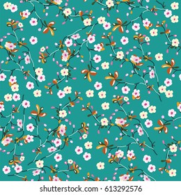 flowers cherry. seamless pattern