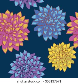 Flowers chrysanthemum pattern on background