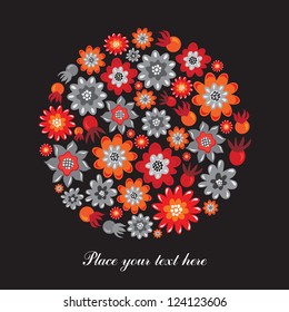 Flowers in circle
