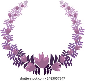 Blumen kreisen Rahmen. Blumen kranzen Vektorillustration. Boho-Design