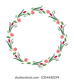 Flores marco circular, círculo floral, arte vectorial, ilustración, diseño floral, vector floral. obra de arte, círculo. marco floral, diseño, dibujo, diseño de fondo, diseño de borde