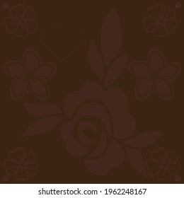 Flowers with the coffee color background design.