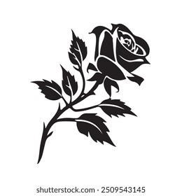 Flowers collections of black silhouettes. Floral elements for your design. Vector illustration.