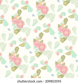 Flowers colored pattern