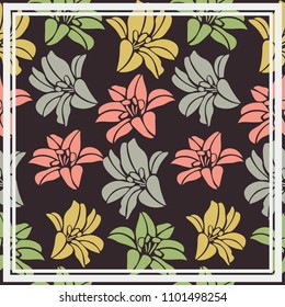 Flowers with Colorful Background