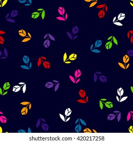 Flowers colorful pattern. Tulips pattern.