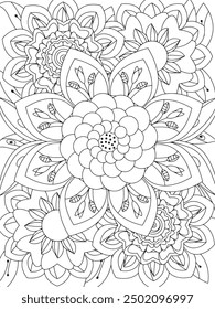 Flowers Coloring Book Pages Flowers Patterns