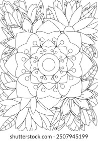 Flowers Coloring Book Pages Flowers Patterns