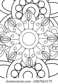  flowers Coloring Book Pages flowers for Relaxation and Stress Relief on Flowers Patterns