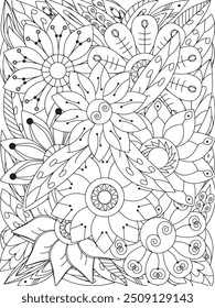 flowers Coloring Book Pages flowers for Relaxation and Stress Relief on Flowers Patterns