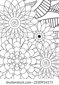 Flores colorindo páginas para Adules