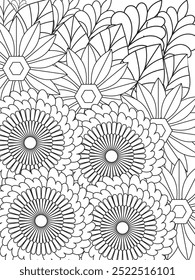 Flowers Coloring Pages For Adules