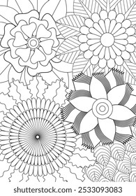 Flowers Coloring Pages For Adules