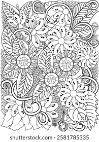 Flowers Coloring Pages For Adultes