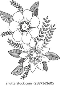 Flowers Coloring Pages For Adultes