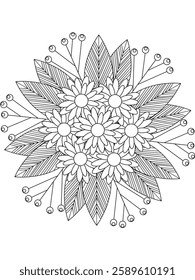 Flowers Coloring Pages For Adultes