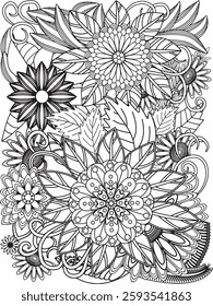 Flowers Coloring Pages For Adultes