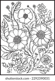 Flowers Coloring pages for Adults