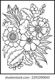 Flowers Coloring pages for Adults