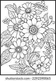 Flowers Coloring pages for Adults