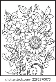 Flowers Coloring pages for Adults