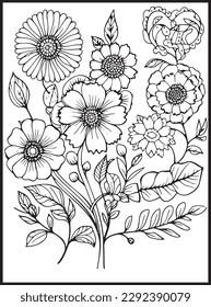 Flowers Coloring pages for Adults