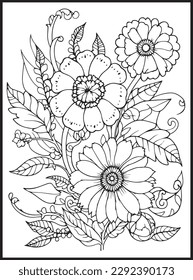 Flowers Coloring pages for Adults