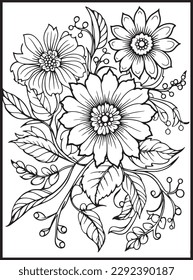 Flowers Coloring pages for Adults