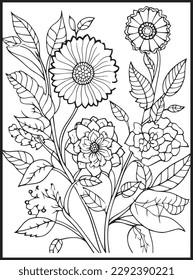 Flowers Coloring pages for Adults