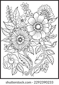 Flowers Coloring pages for Adults