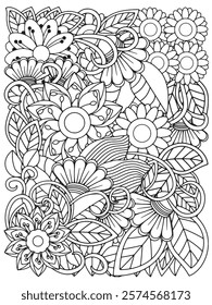 Flowers Coloring Pages For Adults