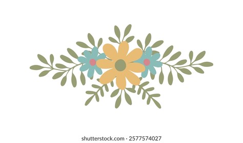 Flowers composition on white background  2