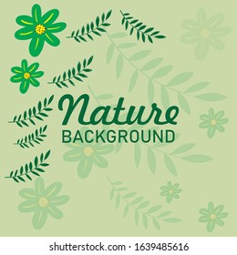 Flowers concept background vector green