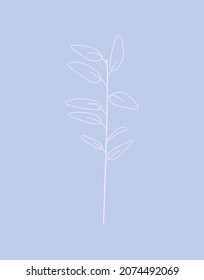 Flowers continuous Line art . Abstract contemporary collage of geometric shapes in a modern trendy style.