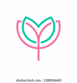 Flowers Cosmetic Fashion Beauty Business Company Vector Logo Design