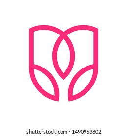 Flowers Cosmetic Fashion Beauty Business Company Vector Logo Design