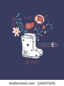 flowers cute slogan